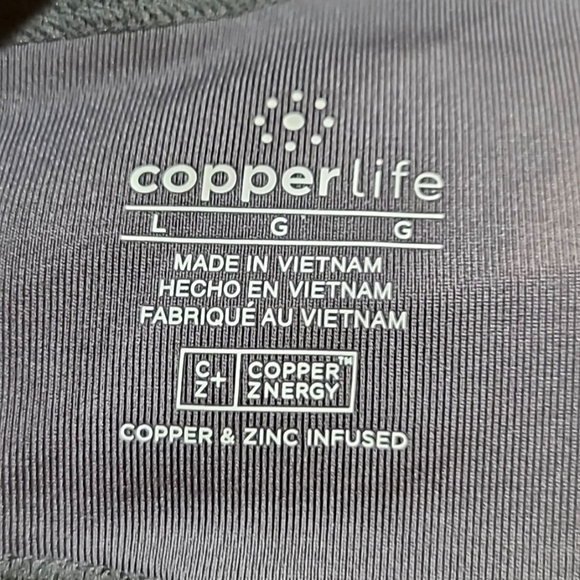 Copperlife Women's workout shorts, back support, slate gray, Large - Picture 5 of 8